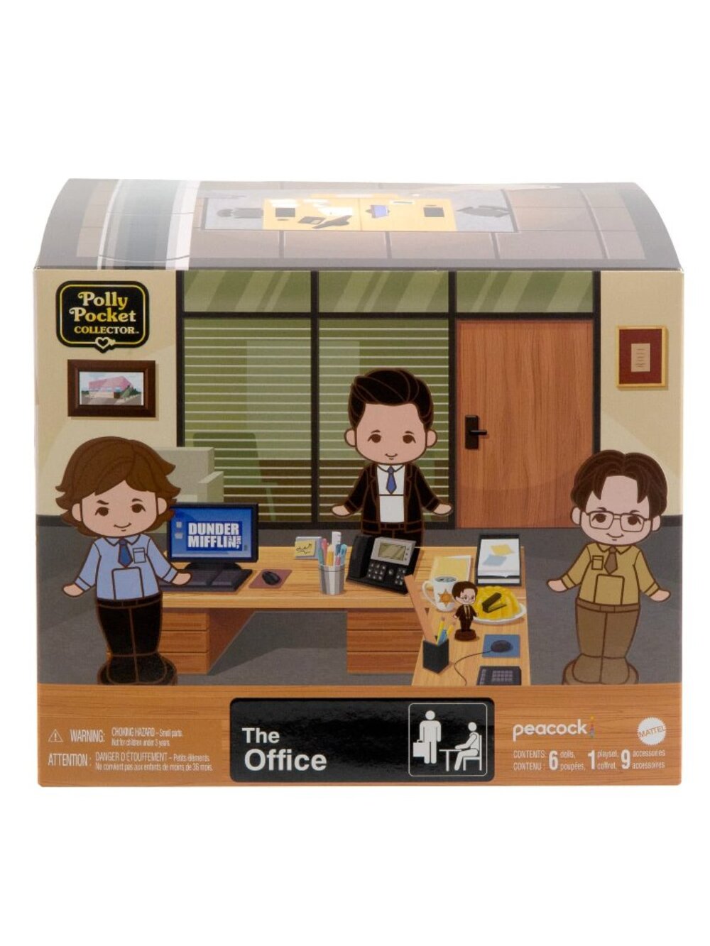 Polly Pocket x The Office Best Boss Mug Compact, Dunder Mifflin Character Set ni